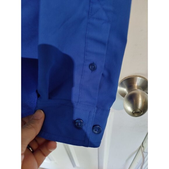 Reel Legends Shirt Women's XL Navy Blue Button Up Fishing Vented Top Pockets - Picture 3 of 9